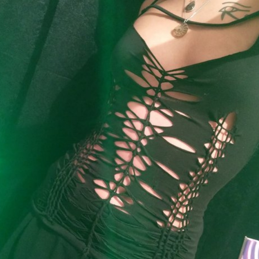 Cyber fairy weaved tank top